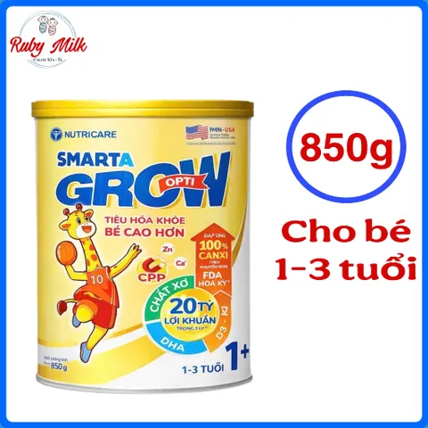 Sữa Bột Smarta Grow Opti 1+ Lon 850g (Cho Bé 1-3 Tuổi)