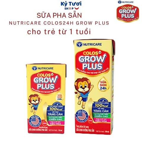 Lốc 4 Hộp Sữa Pha Sẵn Nutricare Colos 24h Grow Plus Opti phát triển toàn diện 110ml/180ml