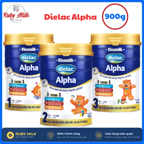 Sữa Bột Dielac Alpha Lon 900g Hỗ Trợ Phát Triển Toàn Diện Số 1,2,3,4 Lon 900g/1,5kg