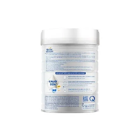 Sữa bột Nuvi Grow Height 2+ Lon 800g