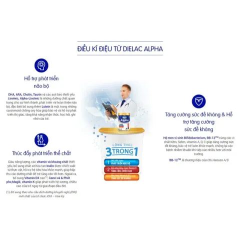 Sữa Bột Dielac Alpha Lon 900g Hỗ Trợ Phát Triển Toàn Diện Số 1,2,3,4 Lon 900g/1,5kg
