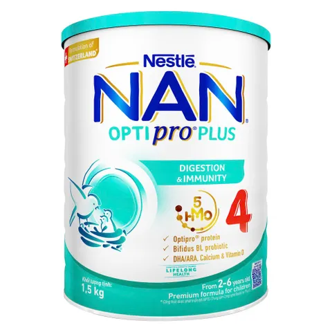 Combo 2 Lon  Bột Nan Optipro 4 Lon 1.5 kg Cho bé 2 - 6 tuổi