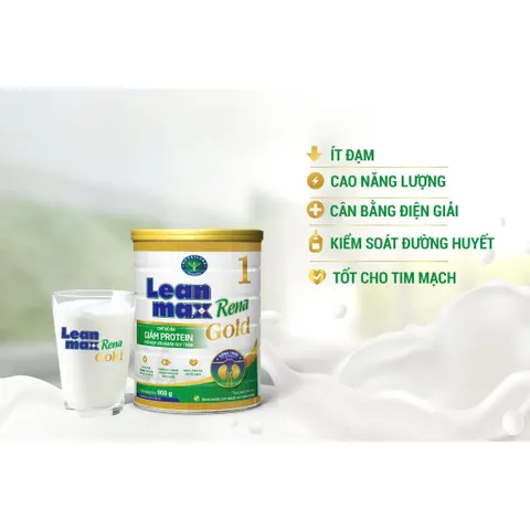 Leanmax Rena Gold 1 Lon 900g - Dinh Dưỡng Cho Người Bệnh Thận