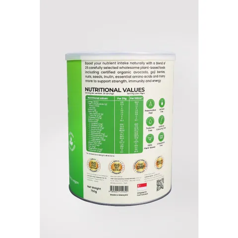 Sữa Hạt 25 Green Nutri Organic Avocado Lon 750g