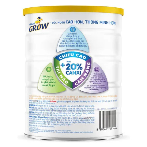 Combo 2 Lon Sữa Bột Abbott Grow Gold 2+ Lon 850g Cho Bé Trên 2 Tuổi