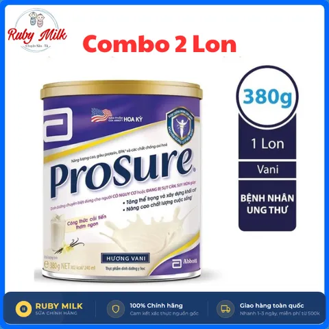 [Combo 2 Lon] Sữa bột Abbott Prosure dành cho người ung thư 380g