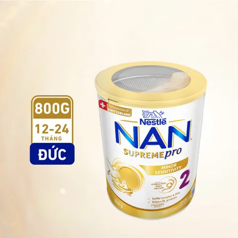 Combo 2 Lon Sữa Bột NAN SUPREME PRO số 2 800g (12-24 tháng)