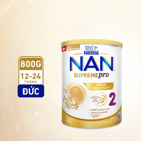 Combo 2 Lon Sữa Bột NAN SUPREME PRO số 2 800g (12-24 tháng)