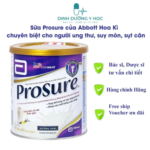 [Combo 2 Lon] Sữa bột Abbott Prosure dành cho người ung thư 380g