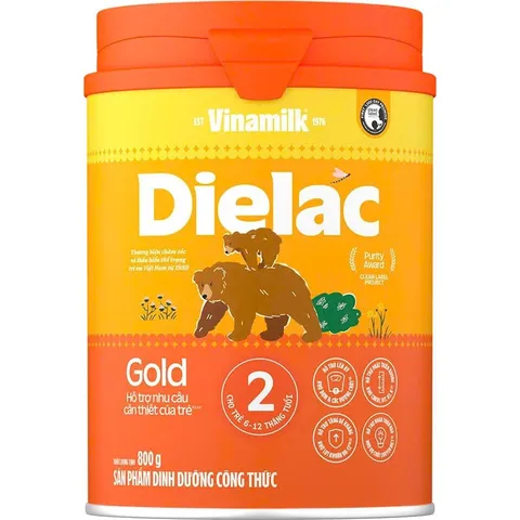 Sữa bột Dielac Alpha Gold 2 Lon 850g (cho bé từ 6 - 12 tháng tuổi) GIAO MẪU NGẨU NHIÊN