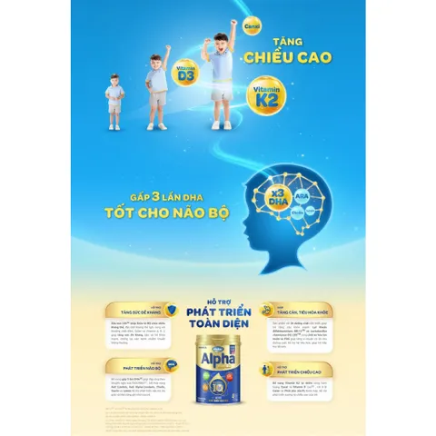 Sữa bột Dielac Alpha Gold 2 Lon 850g (cho bé từ 6 - 12 tháng tuổi) GIAO MẪU NGẨU NHIÊN