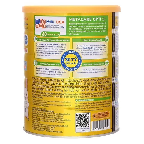 Sữa bột MetaCare Opti 1+ Lon 800g (Cho bé từ 1 - 2 tuổi)