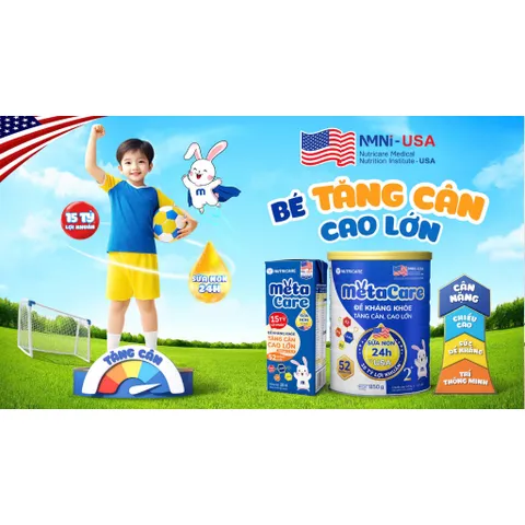 Sữa Bột Metacare Eco 2+ Lon 850g (Cho bé 2-10 tuổi)