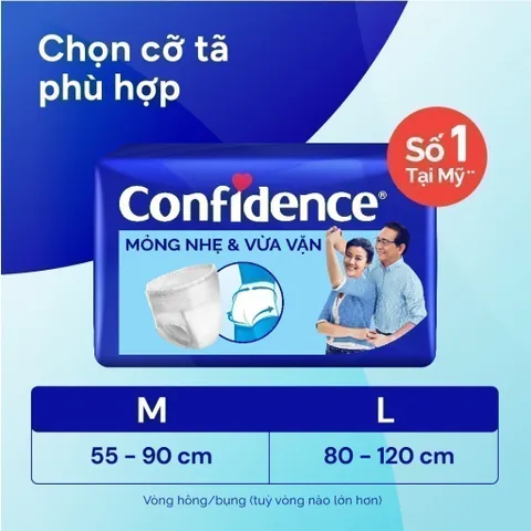 Combo 3 Gói Tã quần người lớn CONFIDENCE SLIM&FIT size L 14 miếng