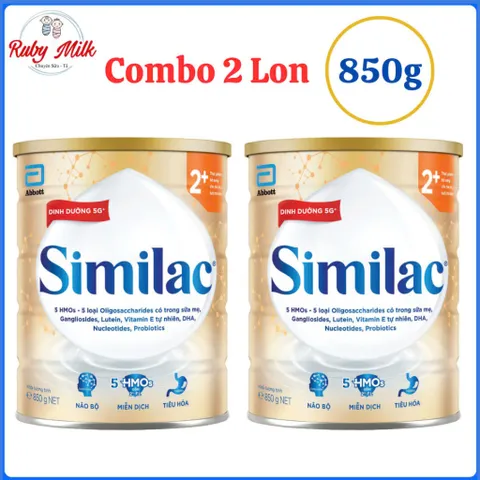 Combo 2 lon Sữa Bột Similac 5G Số 2+ Lon 800g