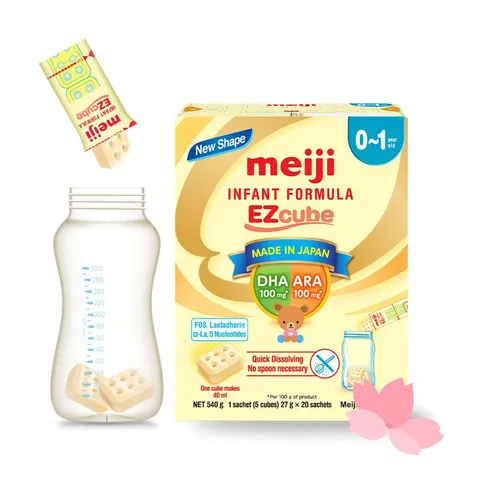 Sữa Meiji Thanh Nhập Khẩu Số 0 hộp 20 Thanh (540g) Cho bé 0 - 12 tháng