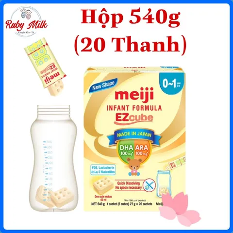 Sữa Meiji Thanh Nhập Khẩu Số 0 hộp 20 Thanh (540g) Cho bé 0 - 12 tháng
