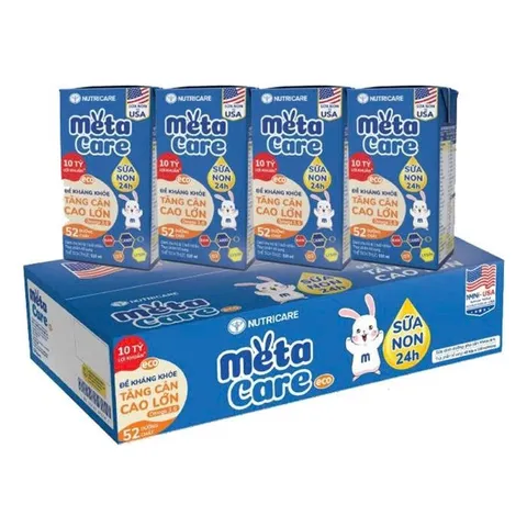 Combo 6 Lốc Sữa Bột Pha Sẵn Metacare xanh hộp 110ml