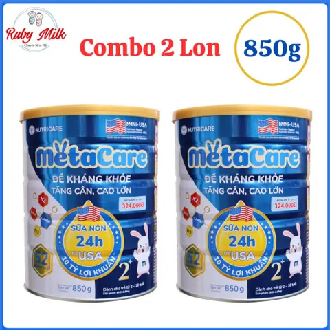Combo 2 Lon Sữa Bột Nutricare MetaCare Eco 2+ Lon 850G