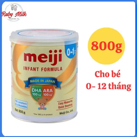 Sữa Bột Meiji Nhập Khẩu Infant Formula Lon 800g (Cho bé 0 - 1 tuổi)