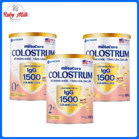Sữa Bột METACARE COLOSTRUM Tăng Cường Miễn Dịch Sức Đề Kháng Bé Từ 1-10 Tuổi Với Sữa Non IgG 1500+ Lon 800g