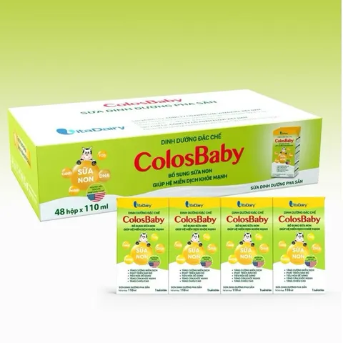 Sữa bột pha sẵn Colosbaby tăng cường sữa non, hỗ trợ miễn dịch cho bé trên 1 tuổi hộp 110ml/180ml