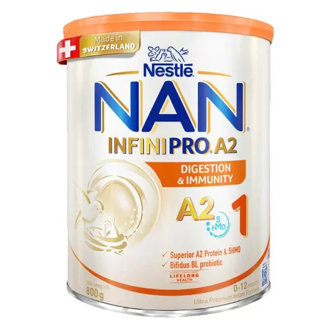 Sữa Nan InfiniPro A2 6HMO số 1 Lon 800g (cho bé 0 - 12 tháng tuổi)
