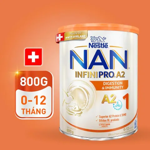 Sữa Nan InfiniPro A2 6HMO số 1 Lon 800g (cho bé 0 - 12 tháng tuổi)