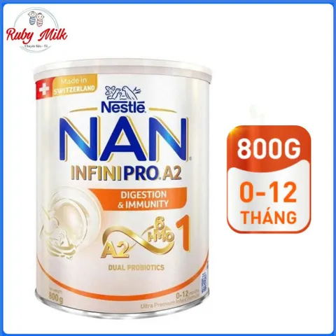 Sữa Nan InfiniPro A2 6HMO số 1 Lon 800g (cho bé 0 - 12 tháng tuổi)