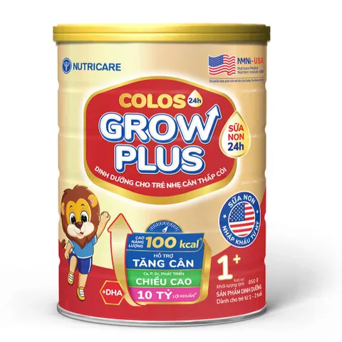 Sữa Bột Nutricare Colos Grow Plus 1+ Lon 850g (Cho bé 1-2 Tuổi)