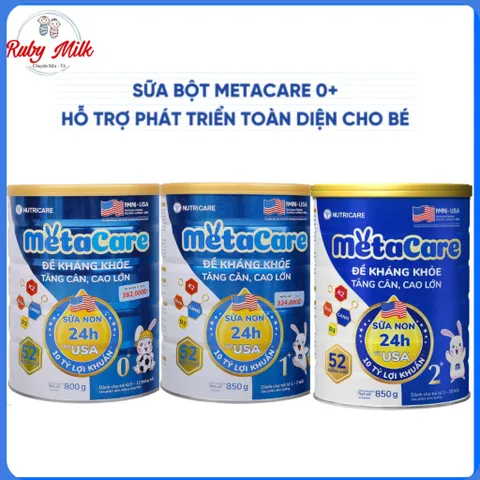 Sữa Bột MetaCare Eco Xanh Lon 850g Đủ Số Cho Bé