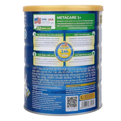 Sữa Bột MetaCare Eco Xanh Lon 850g Đủ Số Cho Bé
