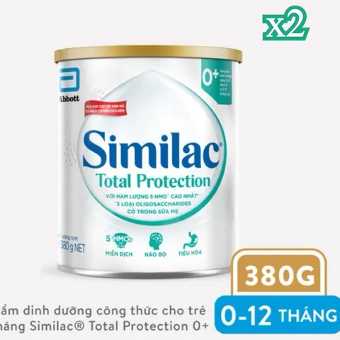 [Combo 2 Lon] Sữa bột Similac Total Protection 0+ 380g (0 - 12tháng) Phù hợp bé sinh mỗ