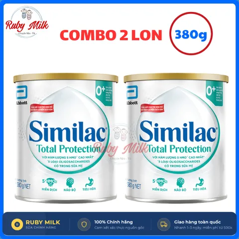 [Combo 2 Lon] Sữa bột Similac Total Protection 0+ 380g (0 - 12tháng) Phù hợp bé sinh mỗ
