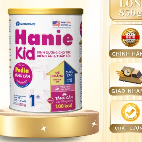 Sữa Bột HANIE KID Nutricare Cho Bé Suy Dinh Dưỡng Biếng Ăn Thấp Còi, Sữa Non 24H Cao Năng Lượng