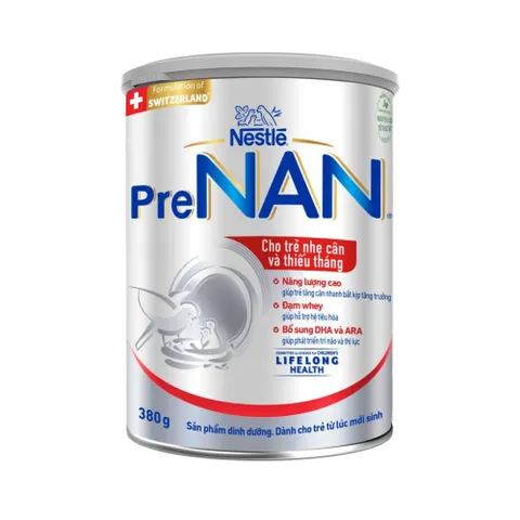 Sữa Bột Pre Nan Hà Lan Cho Trẻ Nhẹ Cân Thiếu Tháng Cải Thiện Thể Chất Giảm Táo Bón Cho Bé Lon 380g