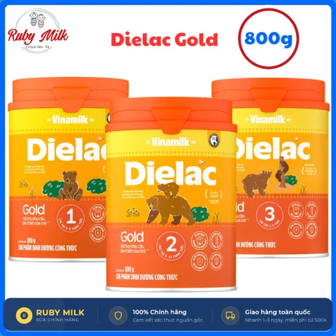 Sữa Bột Vinamilk Dielac Gold Lon 800g Hỗ Trợ Phát Triển Toàn Diện Số 1,2,3,4