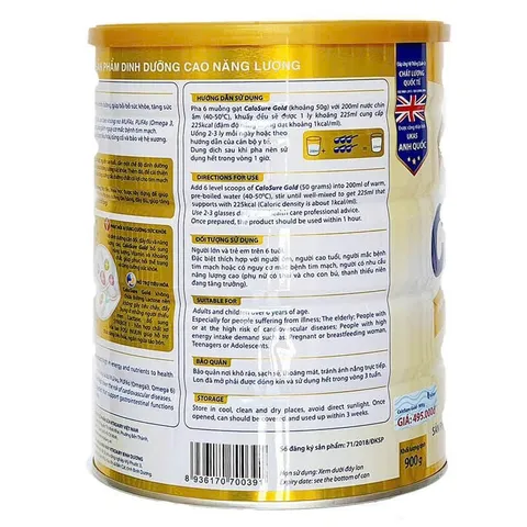 Combo 2 Lon Sữa Bột CaloSure Gold 900g (cho người cao tuổi)