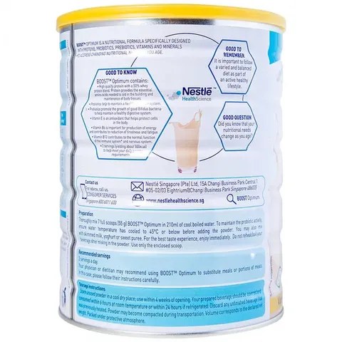 Sữa Bột Nestle Boost Optimum Lon 800g Dinh Dưỡng Dành Cho Người Trung Và Cao Tuổi