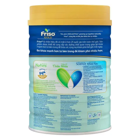 Sữa Bột Friso Gold số 4 Lon 850g (Cho bé 2 - 6 tuổi)