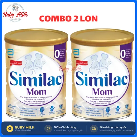 [Combo 2 Lon ]Sữa bột Similac Mom IQ 800G Hương Vani ,Bổ sung dinh dưỡng cho bà mẹ mang thai và cho con bú