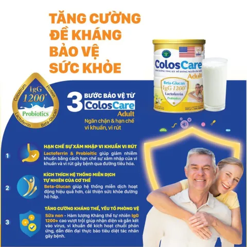 [Combo 2 Lon] Sữa bột Nutricare ColosCare Adult 800g
