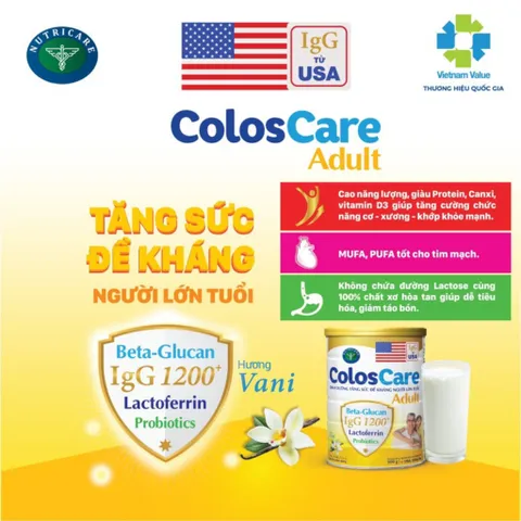 [Combo 2 Lon] Sữa bột Nutricare ColosCare Adult 800g