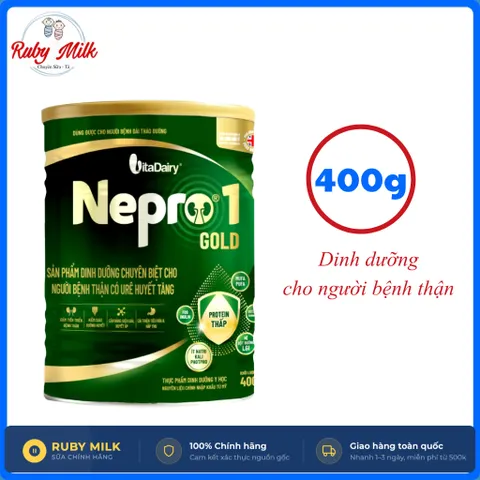 Sữa Bột Nepro 1 Gold - Phù hợp chế độ dinh dưỡng đặc biệt (dành cho người tiểu đường) - Lon 400g