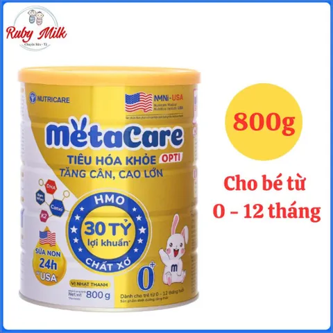 Sữa Bột MetaCare Opti 0+ Lon 800g (Cho bé 0 - 12 tháng)