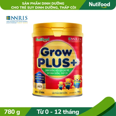 [Combo 3 Lon Sữa Bột NutiFood Growplus+ Suy Dinh Dưỡng, Hấp Thu Tốt, Tăng Đề Kháng  cho bé từ 0-12 tháng lon 780g_Rubymi