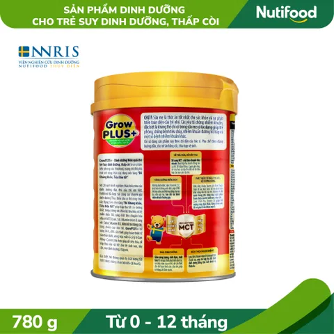 [Combo 3 Lon Sữa Bột NutiFood Growplus+ Suy Dinh Dưỡng, Hấp Thu Tốt, Tăng Đề Kháng  cho bé từ 0-12 tháng lon 780g_Rubymi