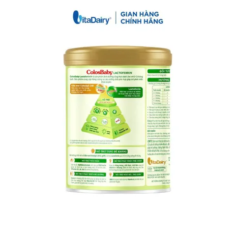 Combo 2 Lon Sữa Bột ColosBaby Lactoferrin Lon 800g - Phù Hợp Cho Bé Sinh Mổ, Đề Kháng Kém
