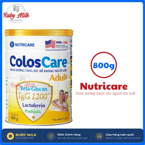 Sữa Bột Nutricare ColosCare Adult Lon 800g - Cho Người Lớn Tuổi