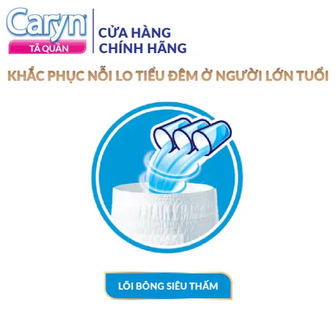 Combo 2 Gói Tã/Bỉm Quần Người Lớn Caryn siêu thấm dành Cho Người Già Size M/L/XL